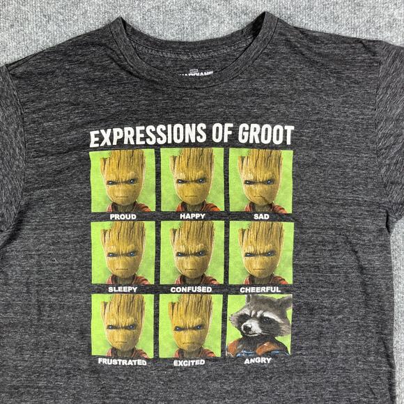 Marvel Other - Marvel Groot T-Shirt‎ Mens Size XL Charcoal Guardians Galaxy Graphic Superhero
